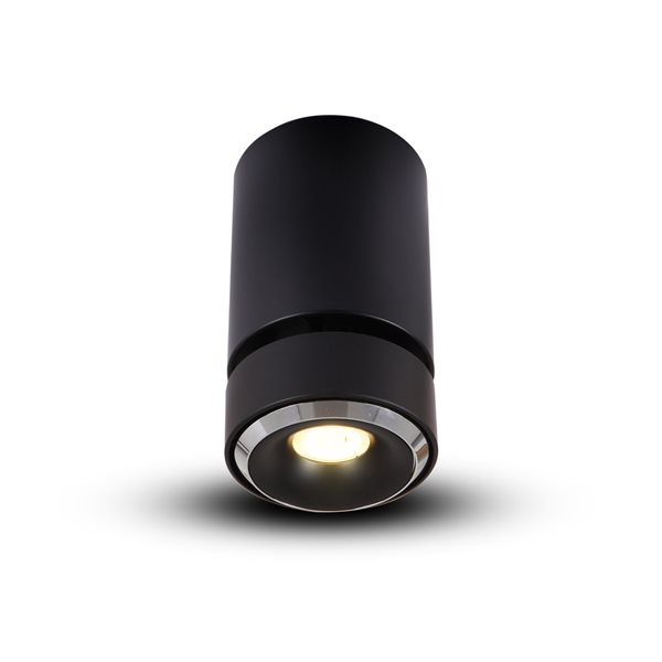 VONN Lighting Integrated LED Surface Mounted Adjustable Downlight, ETL Commercial Grade, Black