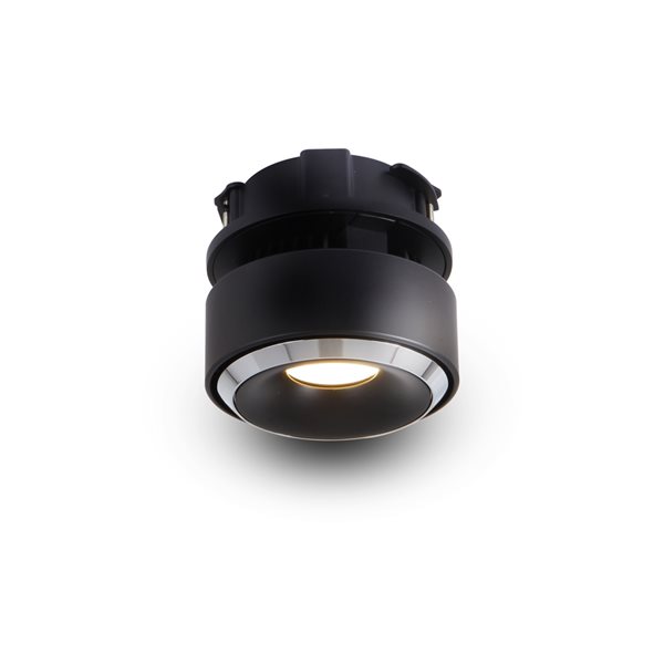VONN Lighting Integrated LED Flush Mounted Adjustable Downlight, ETL, Commercial Grade, Black