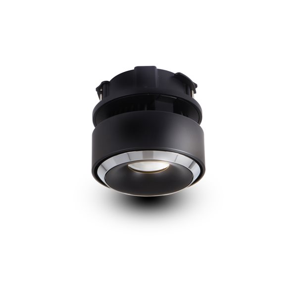 VONN Lighting Integrated LED Flush Mounted Adjustable Downlight, ETL, Commercial Grade, Black