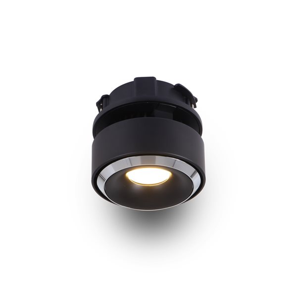 VONN Lighting Integrated LED Flush Mounted Adjustable Downlight, ETL, Commercial Grade, Black