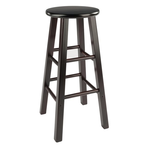 Winsome Wood Element 2-pack Espresso Bar Height (27-in To 35-in) Bar Stool