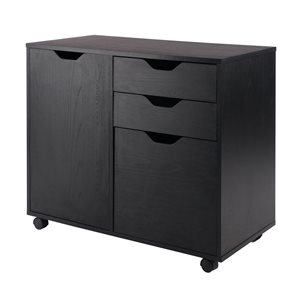 Winsome Wood Halifax Black 3-Drawer File Cabinet