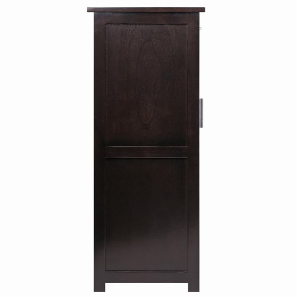 Winsome Wood 9-Bottle Moscato Black Composite Wine Cabinet