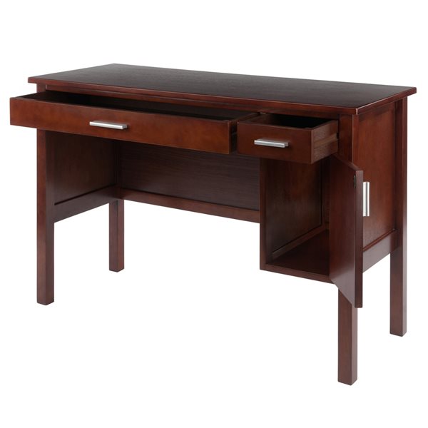 Winsome Wood Emmett 44.72-in Brown Transitional Writing Desk