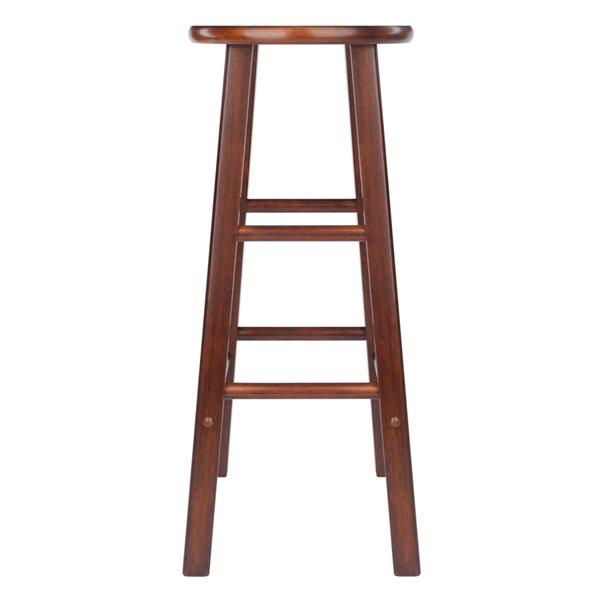Winsome Wood Element 2-pack Walnut Bar Height (27-in To 35-in) Bar Stool