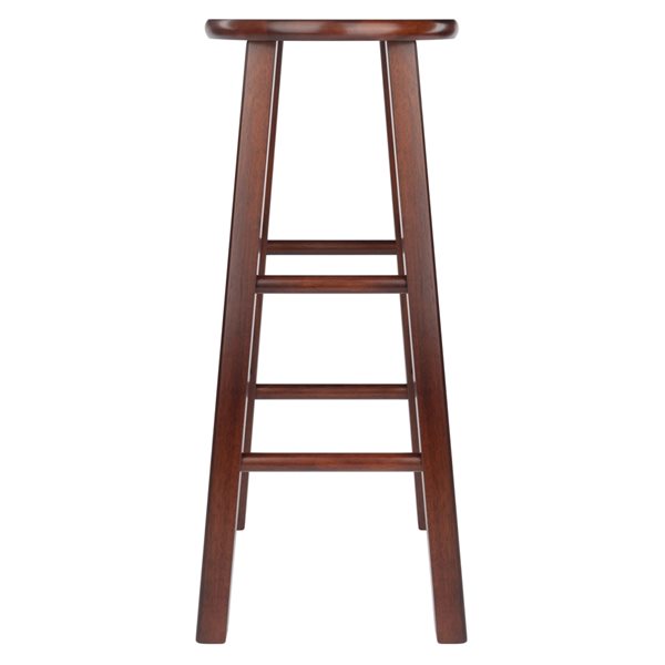 Winsome Wood Element 2-pack Walnut Bar Height (27-in To 35-in) Bar Stool