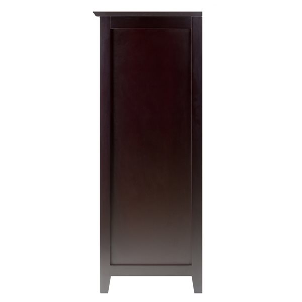 Cabinet de rangement Bordeaux de Winsome Wood, bois mix noir, 25 bouteilles