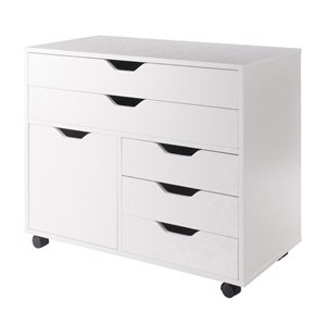 Winsome Wood Halifax White 5-Drawer File Cabinet