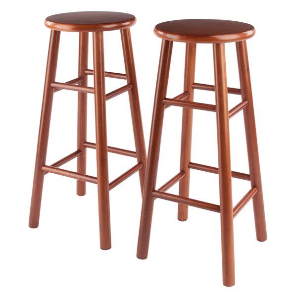 Winsome Wood Tabby 2 Pack Cherry Bar, Cherry Bar Stools With Arms