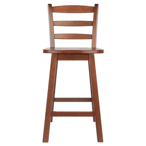 Winsome Wood Scalera Walnut Counter Height (22-in To 26-in) Swivel Bar Stool