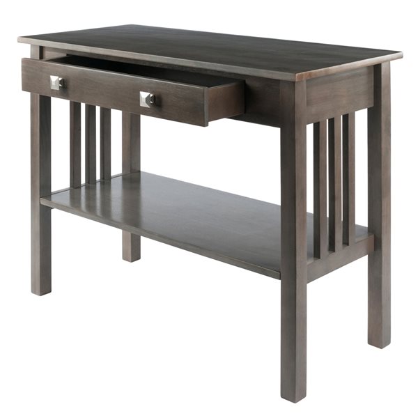 Winsome Wood Stafford Oyster Grey Modern Console Table