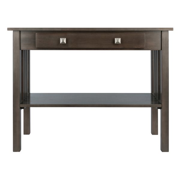 Winsome Wood Stafford Oyster Grey Modern Console Table