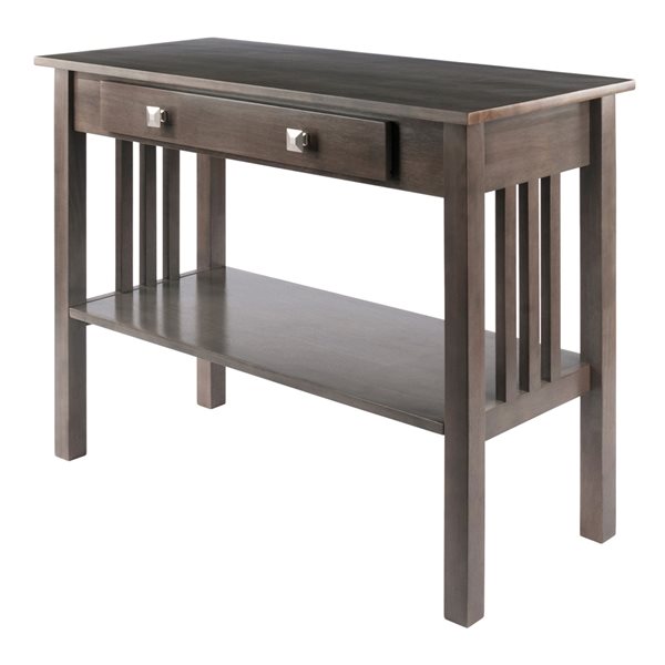 Winsome Wood Stafford Oyster Grey Modern Console Table