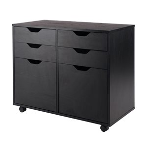 Winsome Wood Halifax Black 4-Drawer File Cabinet