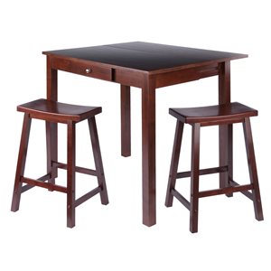 Ensemble de salle à manger en noyer Perrone par Winsome Wood avec table rectangulaire, 3 mcx