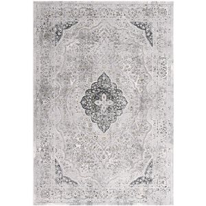 Rug Branch Contemporary Moroccan  Grey Beige Indoor Area Rug - 4x6