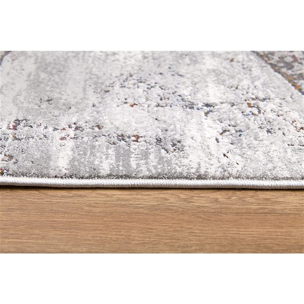 Rug Branch Contemporary Geometric  Grey Beige Indoor Area Rug - 5x7