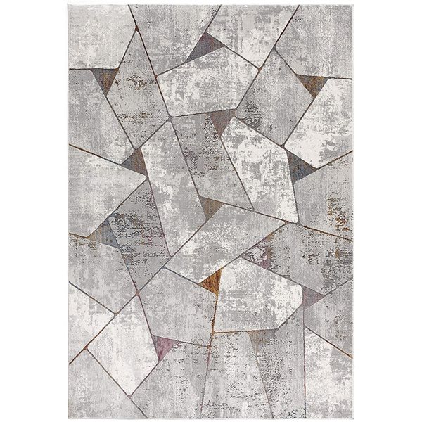 Rug Branch Contemporary Geometric Grey Beige Indoor Area Rug 5x7   330867907 MainImage 001 L 