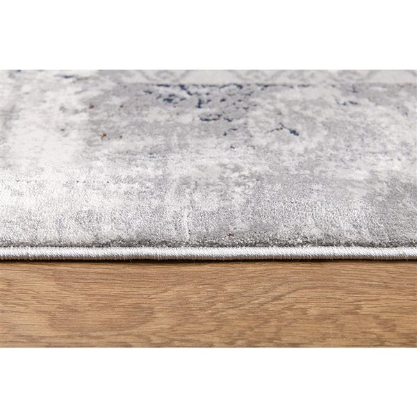 Rug Branch Transitional Abstract  Grey Beige Indoor Area Rug - 4x6