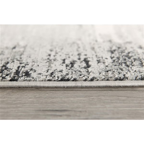 Rug Branch Contemporary Abstract  Grey Beige Indoor Runner Rug - 2x8