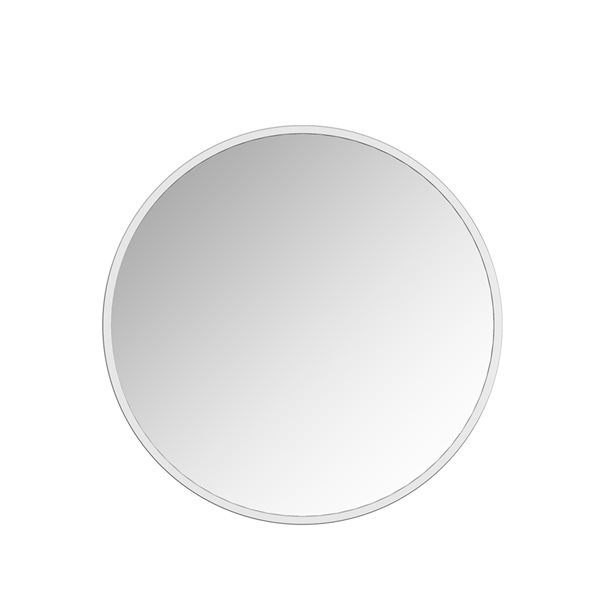 Silver Round Bathroom Mirror Rona, Round Silver Framed Bathroom Mirror