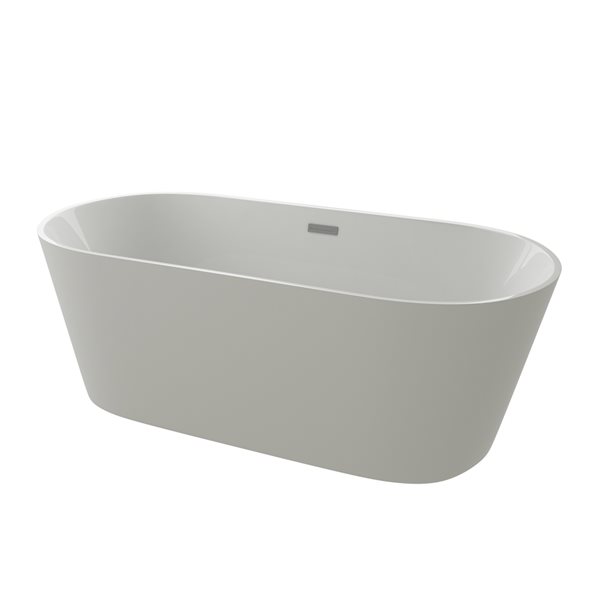 High Gloss Acrylic Oval, Middle Drain Bathtub