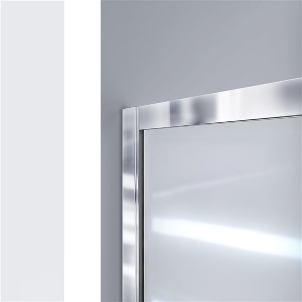 Porte de douche coulissante Infinity-Z de DreamLine demi-cadre noir satiné verre transparent 72 x 44 à 48 po