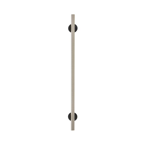 Amerock Transcendent 10-1/16-in Centre to Centre Matte Black/Silver Champagne Drawer Pull