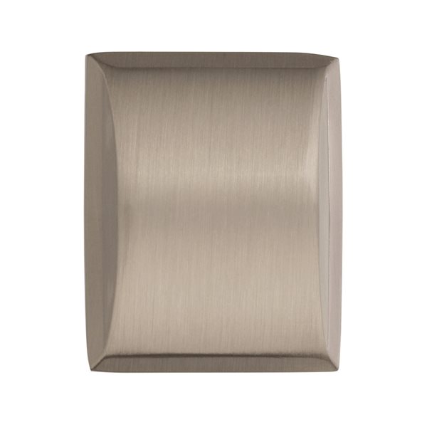 Bouton d'armoire transitionnel rectangulaire Candler par Amerock de 1.25 po en nickel satiné, paquet de 10