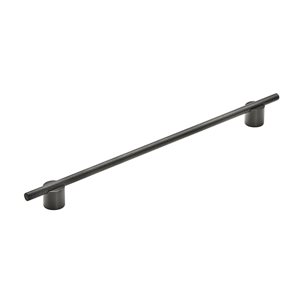 Amerock Transcendent 12-5/8-in Centre to Centre Matte Black Drawer Pull