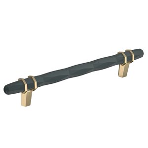 Amerock London 6-5/16-in Centre to Centre Black Bronze/Golden Champagne Drawer Pull