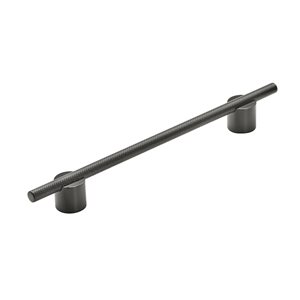 Amerock Transcendent 7-9/16-in Centre to Centre Matte Black Drawer Pull