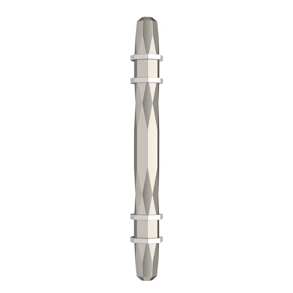 Amerock London 3-3/4-in Centre to Centre Satin Nickel/Polished Chrome Drawer Pull