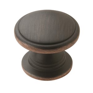 Amerock Ravino 1.25-in Oil Rubbed Bronze Round Traditional Cabinet Knob - 25-Pack