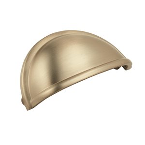 Amerock Cup Pulls 10-Pack 3-in Centre to Centre Golden Champagne Cup Drawer Pull