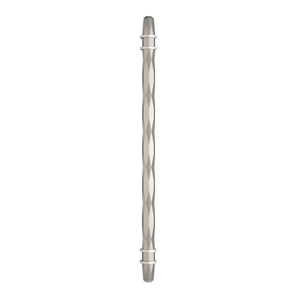 Amerock London 10-1/16-in Centre to Centre Satin Nickel/Polished Chrome Drawer Pull