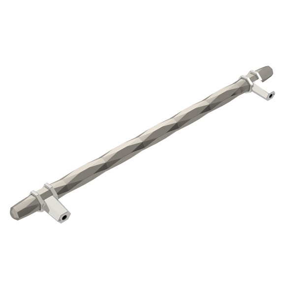 Amerock London 10-1/16-in Centre to Centre Satin Nickel/Polished Chrome Drawer Pull