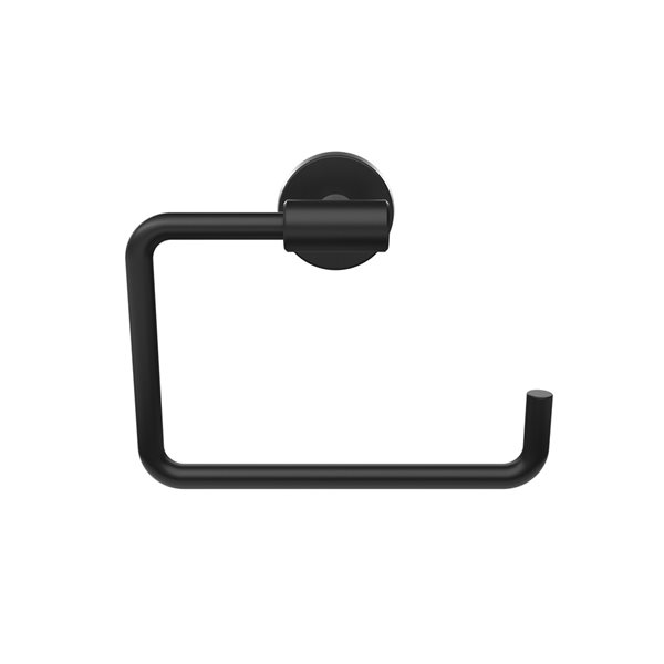 Amerock Arrondi Matte Black Wall Mount Towel Ring