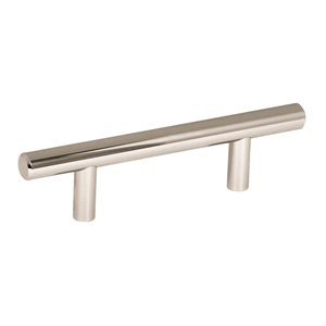 Poignée d'armoire Bar Pulls d'Amerock, centre à centre, 3 po, nickel poli, 10 pièces