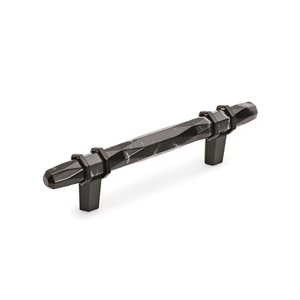 Amerock Carrione 3-3/4-in Centre to Centre Marble Black/Black Bronze Drawer Pull