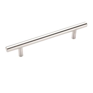 Poignée d'armoire Bar Pulls d'Amerock, centre à centre, 5-1/16 po, nickel, 10 pièces