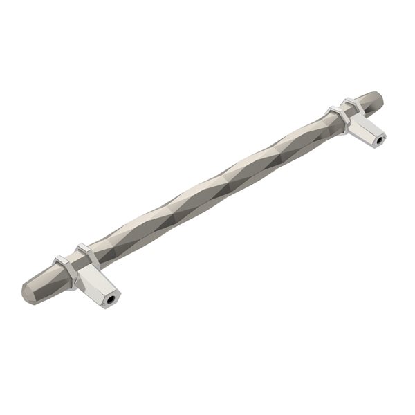 Amerock London 8-in Centre to Centre Satin Nickel/Polished Chrome Drawer Pull