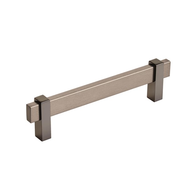 Amerock Mulino 5-1/16-in Centre to Centre Black Brushed Nickel/Black Nickel Drawer Pull