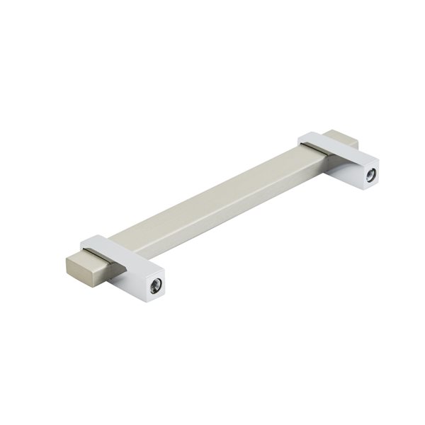 Amerock Mulino 5-1/16-in Centre to Centre Silver Champagne/Polished Chrome Drawer Pull