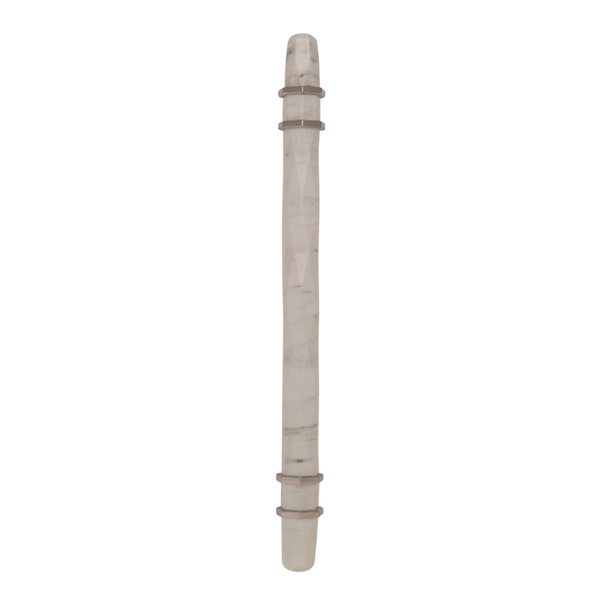 Amerock Carrione 6-5/16-in Centre to Centre Marble White/Polished Nickel Drawer Pull