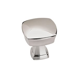 Amerock Stature 1.25-in Polished Chrome Square Transitional Cabinet Knob - 10-Pack