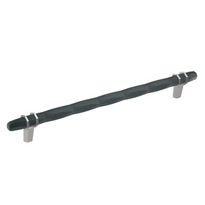 Amerock London 10-1/16-in Centre to Centre Black Bronze/Polished Chrome Drawer Pull