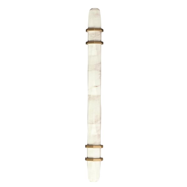 Amerock Carrione 5-1/16-in Centre to Centre Marble White/Golden Champagne Drawer Pull