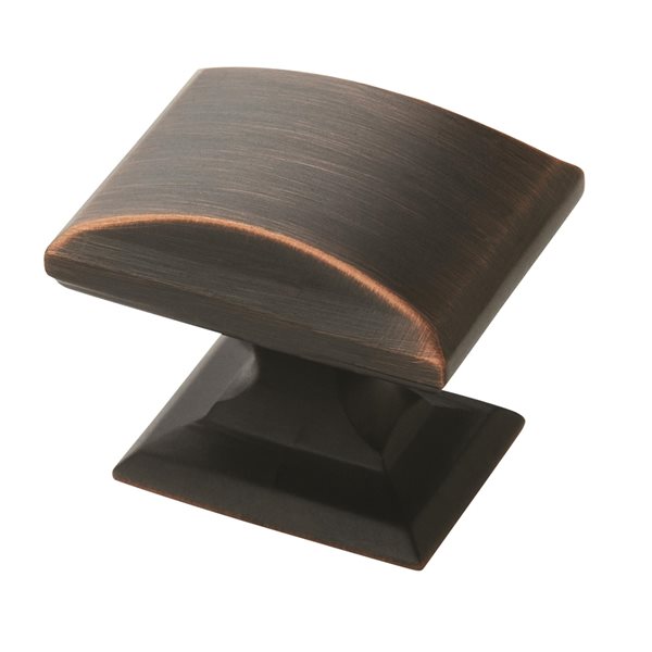 Amerock Candler 1.25-in Oil Rubbed Bronze Rectangular Transitional Cabinet Knob - 10-Pack