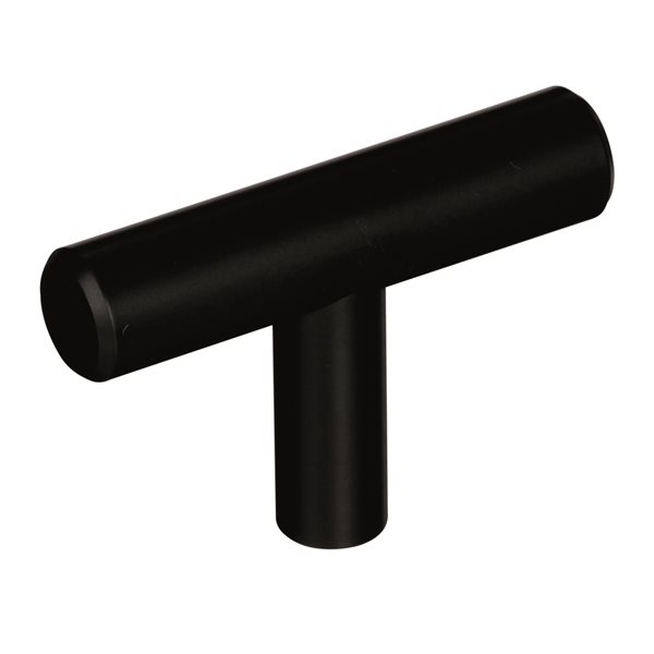 Amerock Bar Pulls 1.94-in Black Bronze Cylindrical Contemporary Cabinet Knob - 10-Pack
